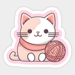 Knitter Kitten Sticker